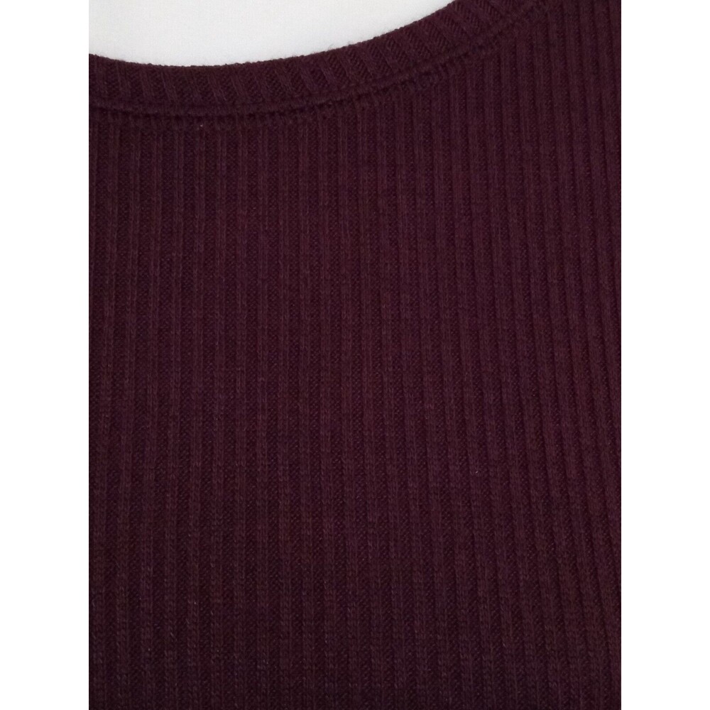 Women’s Crew-Neck Long Sleeve Top, KNOX ROSE (Size S / 4-6) "DARK PURPLE" ~ NEW - Picture 3 of 9